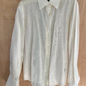 White Linen Linda Allard Ellen Tracy Pants Suit